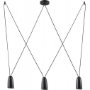 Sistema 80 black triple pendant lamp Maxlight