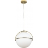 Stylowa Lampa szklana wisząca kula Saturn 34 biało-złota MaxLight do salonu i nad stół.