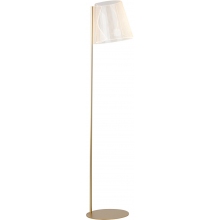 Ładna Lampa podłogowa glamour Seda LED złota MaxLight do salonu i sypialni.