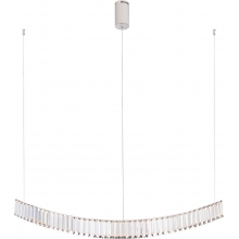 Elegancka Lampa wisząca podłużna glamour Saphir 100 LED chrom MaxLight do salonu i jadalni.