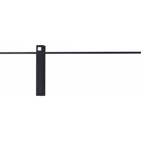 Kinkiet minimalistyczny podłużny Sabre 61 LED czarny MaxLight nad lustro w łazience.