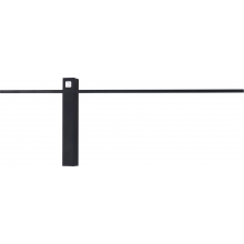 Kinkiet minimalistyczny podłużny Sabre 61 LED czarny MaxLight nad lustro w łazience.
