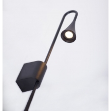 Stylowy Kinkiet minimalistyczny na wysięgniku Comer LED czarny MaxLight do salonu, sypialni i przedpokoju.
