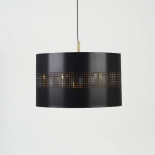 Dekoracyjna Lampa wisząca okrągła ażurowa Tago 50 czarno-złota Tk Lighting do kuchni i nad stół.