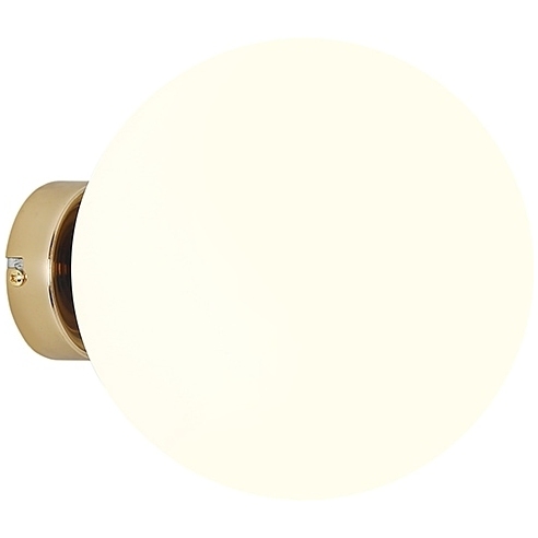 Stylowy Kinkiet szklana kula glamour Ball Gold 20 biało-złoty Aldex do przedpokoju