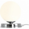 Dekoracyjna Lampa stołowa szklana kula Ball Chrome 14 biało-chromowana Aldex do sypialni i salonu