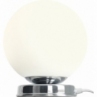 Dekoracyjna Lampa stołowa szklana kula Ball Chrome 20 biało-chromowana Aldex do sypialni i salonu