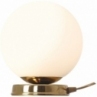 Dekoracyjna Lampa stołowa szklana kula Ball Gold 14 biało-złota Aldex do sypialni i salonu