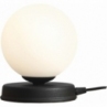 Dekoracyjna Lampa stołowa szklana kula Ball Black 20 biało-czarna Aldex do sypialni i salonu
