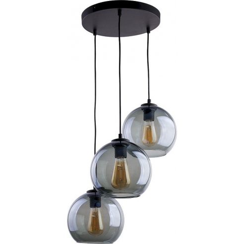 Nowoczesna Lampa sufitowa szklane kule Cubus Graphite III Grafitowa TK Lighting do kuchni i salonu.