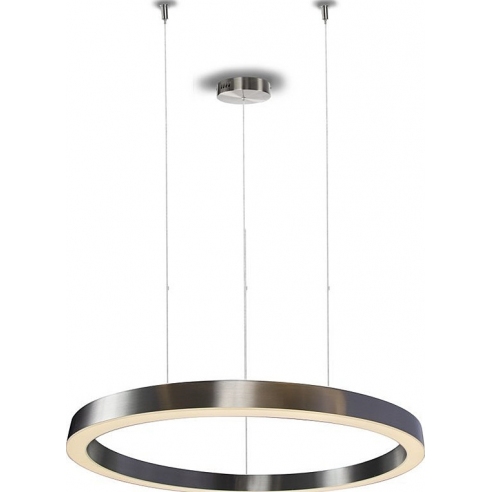 Lampa wisząca okrągła nowoczesna Circle 120 LED nikiel Step Into Design do salonu