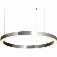 Lampa wisząca okrągła nowoczesna Circle 120 LED nikiel Step Into Design do salonu