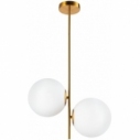 Venus II white&brass glass balls semi flush ceiling lamp Step Into Design