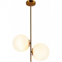 Modna Lampa sufitowa szklane kule Venus II biało-mosiężna Step Into Design do salonu i jadalni