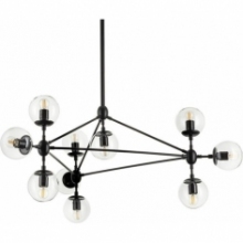 Stylowa Lampa designerska szklane kule Astrifero X przezroczysto-czarna Step Into Design 2 do salonu i jadalni