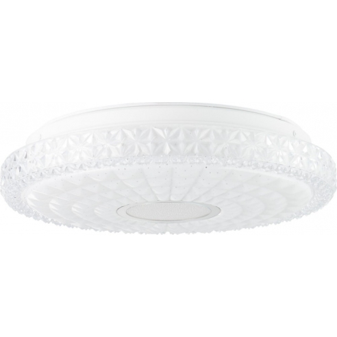 Stylowy Plafon z kryształkami Adria LED 30 biały/chrom Brilliant do sypialni i przedpokoju