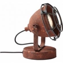 Dekoracyjna Lampa stołowa industrialna Carmen rdzawy Brilliant do sypialni i salonu