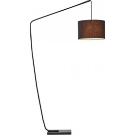 Lampa podłogowa designerska Daria Brilliant, czarna lampa stojąca łukowa z czarnym abażurem. Elegancki design, stabilna podstawa, regulowana wysokość. Idealne oświetlenie salonu lub sypialni. Nowoczesny styl, wysokiej jakości materiały. 2