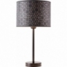 Dekoracyjna Lampa stołowa z abażurem Galance 46 czarna Brilliant do sypialni i salonu