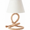 Dekoracyjna Lampa stołowa rustykalna Sailor naturalny/biały Brilliant do sypialni i salonu
