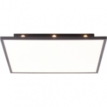 Stylowy Plafon kwadratowy minimalistyczny Xception LED 35 czarny Brilliant do sypialni i przedpokoju