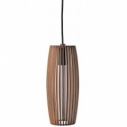 Smukła lampa wisząca ze sklejki Scone 25 Brzoza PLYstudio do sypialni