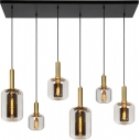 Lampa wisząca szklana 6 punktowa nad stół  Joanet 130 szkło dymione Lucide