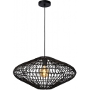 Lampa wisząca rattanowa w stylu boho Magali 56 czarna Lucide