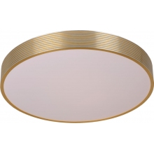 Stylowy Plafon okrągły glamour Malin 39 LED złoty mat Lucide do sypialni i przedpokoju