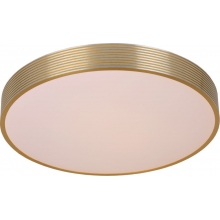 Stylowy Plafon okrągły glamour Malin 39 LED złoty mat Lucide do sypialni i przedpokoju