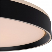 Stylowy Plafon okrągły nowoczesny Nuria 50 LED czarny Lucide do sypialni i przedpokoju