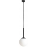 Designerska Lampa wisząca szklana kula Bosso Mini 20 czarna Aldex do jadalni i salonu