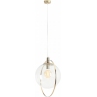 Designerska Lampa wisząca szklana kula glamour Aura Gold Transparent 30 Aldex Aldex do jadalni i salonu
