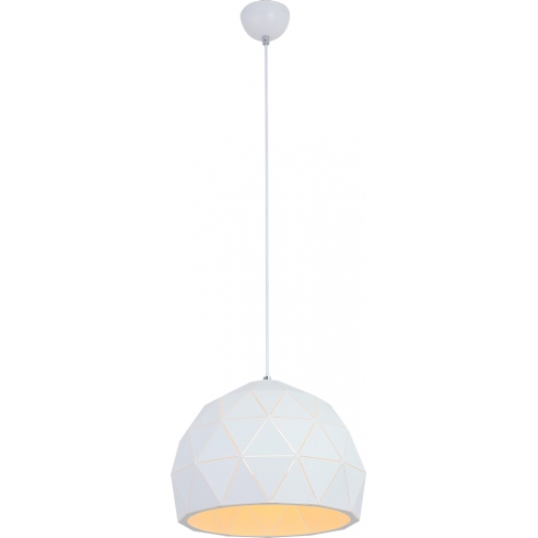 Stylowa Lampa wisząca geometryczna Costa 36 biała Auhilon do kuchni i sypialni