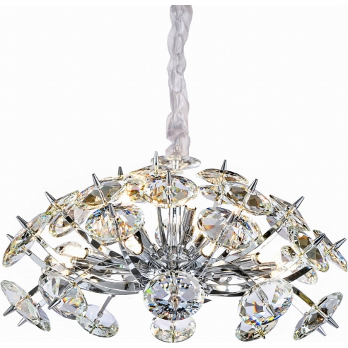 Stylowa Lampa wisząca kryształowa glamour Almondi 65 chromowana Auhilon do kuchni i sypialni