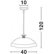 Stylowa Lampa wisząca szklana antyczna Nitbe 40 biało-srebrna do kuchni i sypialni
