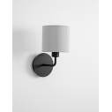 Tona black-grey classik wall lamp with fabric lampshade