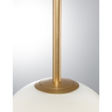 Stylowa Lampa wisząca szklana kula glamour Pekin 25 mosiądz/złoty/biały do kuchni i sypialni