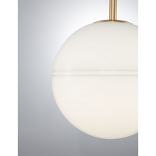 Stylowa Lampa wisząca szklana kula glamour Pekin 25 mosiądz/złoty/biały do kuchni i sypialni