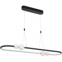 Stylowa Lampa wisząca podłużna nowoczesna Lilla 100 LED czarna do kuchni i sypialni