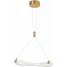 Stylowa Lampa wisząca nowoczesna Lireca 40 LED mosiądz/złoty do kuchni i sypialni