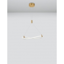 Stylowa Lampa wisząca nowoczesna Lireca 40 LED mosiądz/złoty do kuchni i sypialni