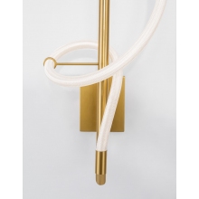 Stylowy Plafon - Kinkiet nowoczesny Lireca LED mosiądz/złoty do salonu i sypialni