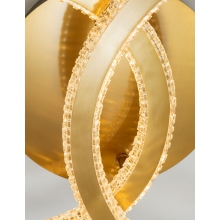 Stylowy Plafon glamour z kryształkami Nolion LED mosiądz/złoty do sypialni i przedpokoju