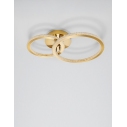 Glamour ceiling light with crystals Nolion LED Brass/Gold
