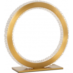 Dekoracyjna Lampa stołowa glamour z kryształkami Nolion LED mosiądz/złoty do sypialni i salonu