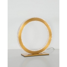 Dekoracyjna Lampa stołowa glamour z kryształkami Nolion LED mosiądz/złoty do sypialni i salonu