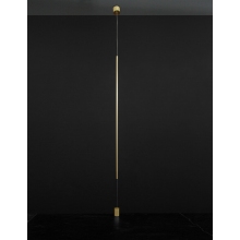 Stylowa Lampa wisząca - podłogowa tuba glamour Terral LED mosiądz/złoty do kuchni i sypialni