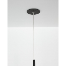 Stylowa Lampa wisząca - podłogowa tuba Terral LED czarny piaskowy do kuchni i sypialni