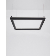 Stylowa Lampa wisząca kwadratowa Natan 50 LED czarny piaskowy do kuchni i sypialni